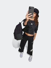 adidas Black Future Icons Cropped Kids Sweatshirt - Image 4 of 6