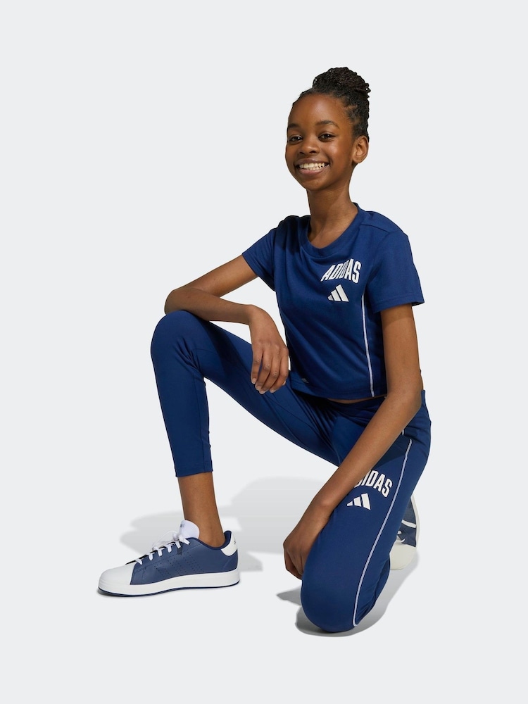 adidas Blue Train Essentials Collegiate T-Shirt Kids - Image 5 of 5