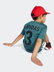 adidas Green Marvel Spider-Man T-Shirt and Shorts Set Little Kids - Image 4 of 8