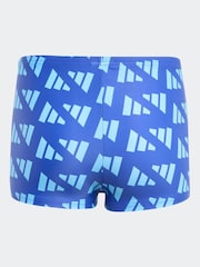 adidas Blue Logo Graphic Swim Boxers Swimshort - Image 2 of 4