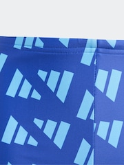 adidas Blue Logo Graphic Swim Boxers Swimshort - Image 3 of 4