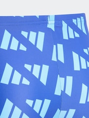 adidas Blue Logo Graphic Swim Boxers Swimshort - Image 4 of 4