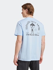 adidas Blue Climacool Vintage Training Graphic Print T-Shirt - Image 2 of 6