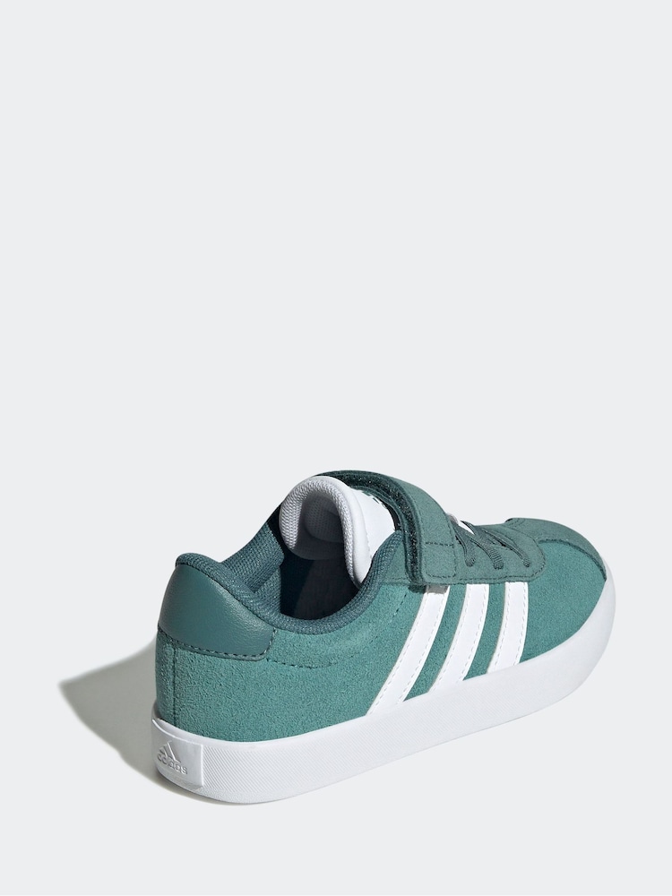 Buy adidas Green VL Court Hook and Loop Kids Trainers from