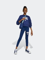 adidas Blue Train Essentials Collegiate Leggings Kids - Image 3 of 6