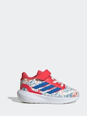 adidas White Kids Runfalcon 5 Dino Print Trainers - Image 1 of 9