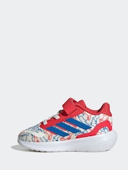 adidas White Kids Runfalcon 5 Dino Print Trainers - Image 2 of 9