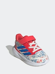 adidas White Kids Runfalcon 5 Dino Print Trainers - Image 3 of 9