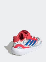 adidas White Kids Runfalcon 5 Dino Print Trainers - Image 4 of 9