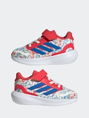 adidas White Kids Runfalcon 5 Dino Print Trainers - Image 5 of 9