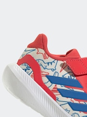 adidas White Kids Runfalcon 5 Dino Print Trainers - Image 8 of 9