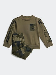 adidas Green Essentials Camo Fleece Sweat top & jogger set Set Infant Kids - Image 1 of 7