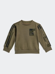 adidas Green Essentials Camo Fleece Sweat top & jogger set Set Infant Kids - Image 2 of 7