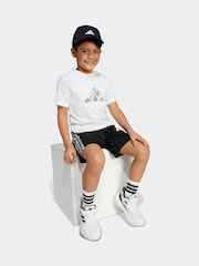 adidas White Off Train Essentials Camo Logo Infant Kids T-Shirt and Shorts Set - Image 3 of 5