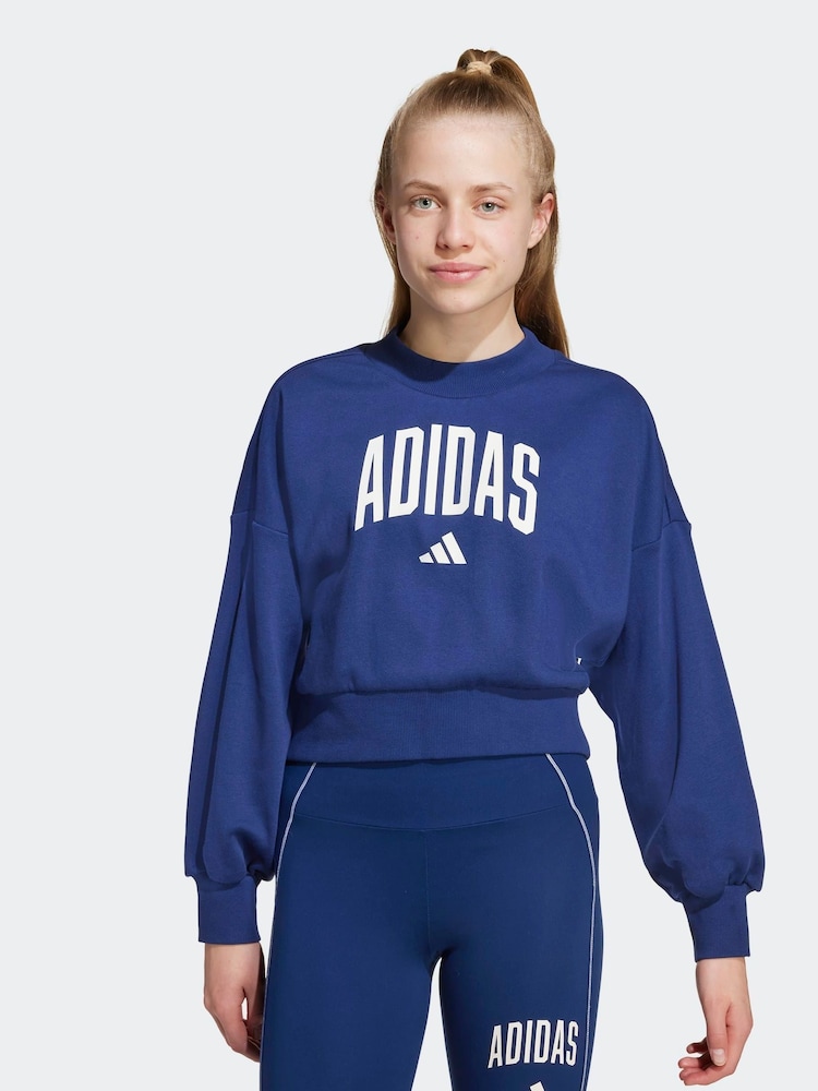 adidas Blue Sweatshirt - Image 1 of 6 adidas Blue Sweatshirt - Image 1 of 6