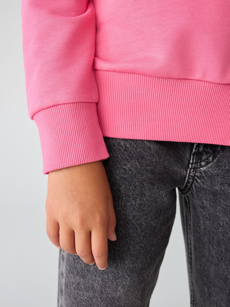 adidas Pink Essentials Half-Zip Kids - Image 5 of 5 adidas Pink Essentials Half-Zip Kids - Image 5 of 5