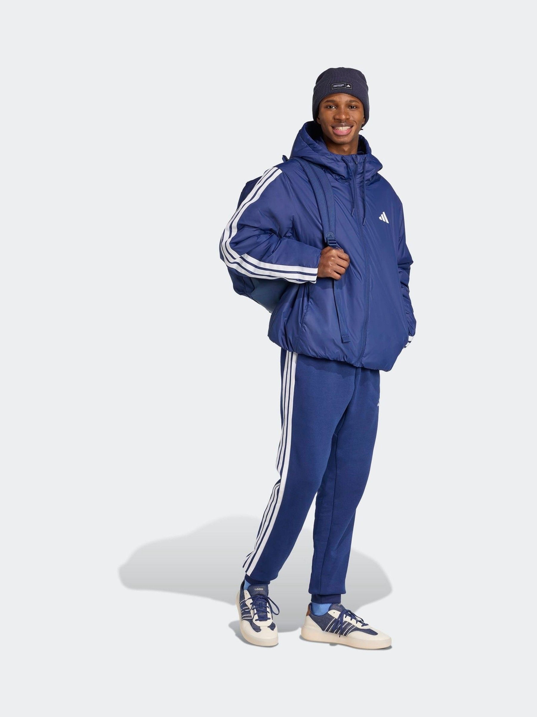 Buy adidas Blue Essentials CLIMAWARM 3-Stripes Insulated Hooded