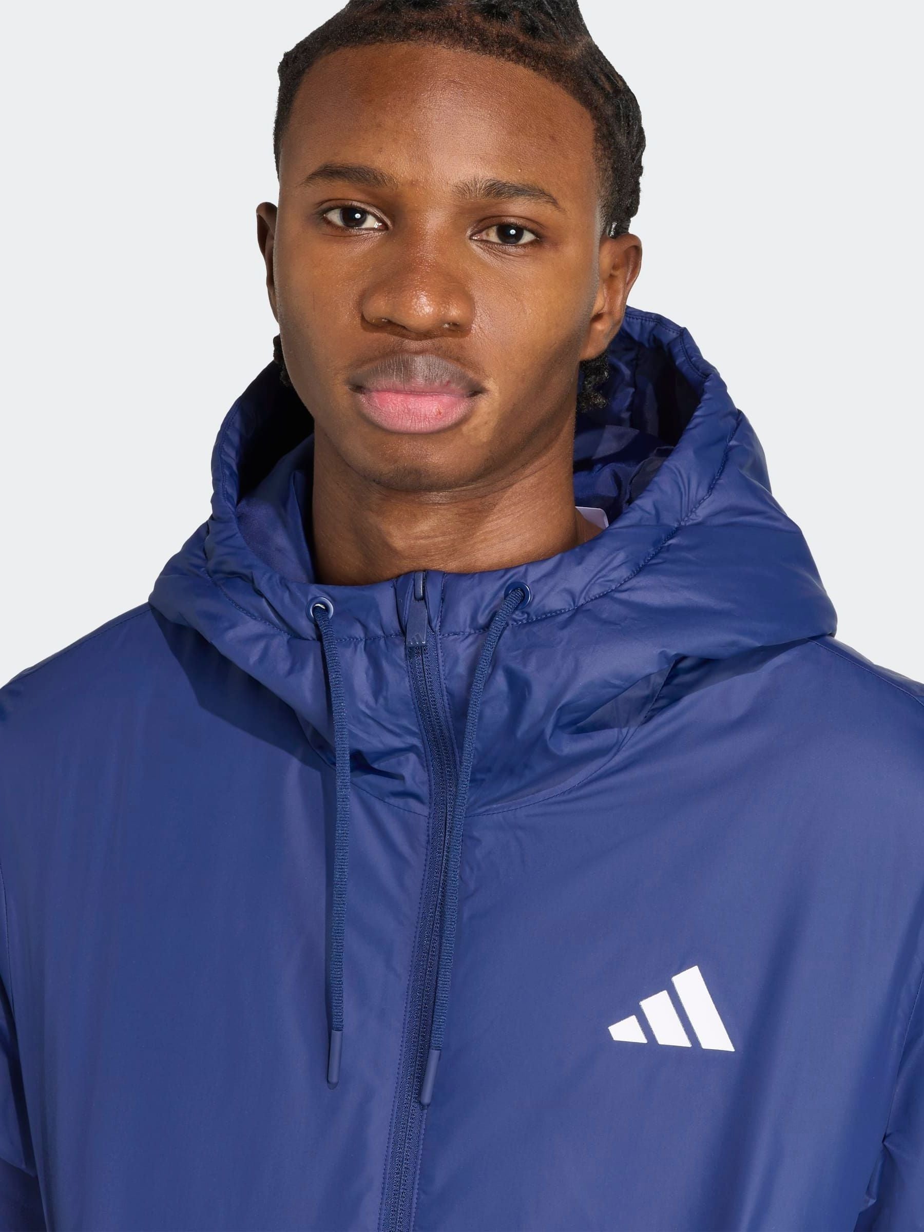 Buy adidas Blue Essentials CLIMAWARM 3-Stripes Insulated Hooded