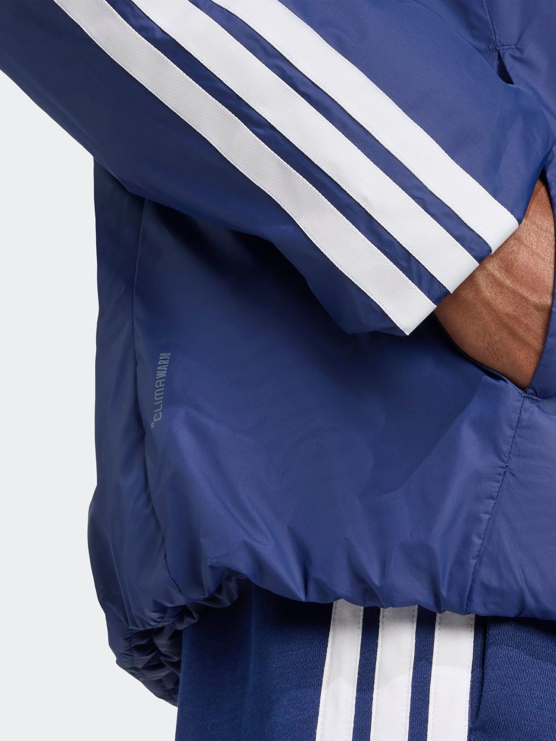 Buy adidas Blue Essentials CLIMAWARM 3-Stripes Insulated Hooded