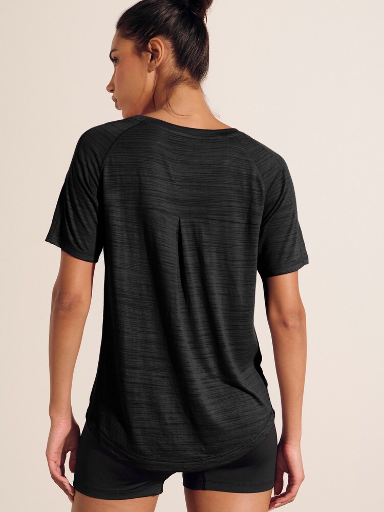 Black Crew Neck Lightweight Short Sleeve T-Shirt - Image 2 of 3