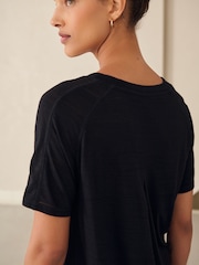 Black Active Crew Neck Lightweight Short Sleeve T-Shirt - Image 4 of 7