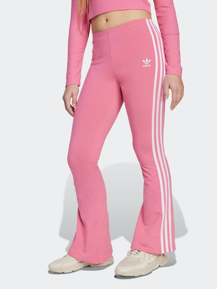 adidas Originals Pink Flare Kids Leggings - Image 1 of 6