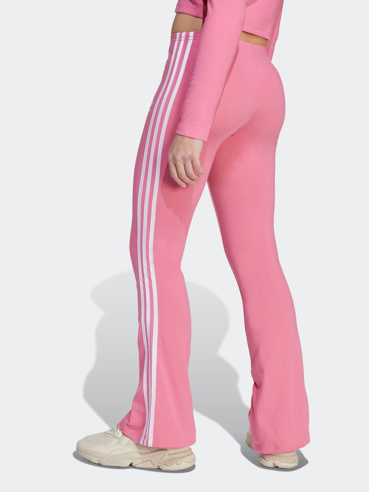 adidas Originals Pink Flare Kids Leggings - Image 2 of 6