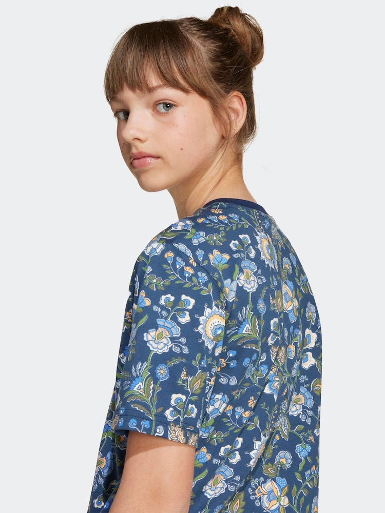 adidas Originals Blue X Liberty London Kids T-Shirt - Image 5 of 5 adidas Originals Blue X Liberty London Kids T-Shirt - Image 5 of 5