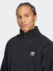 adidas Originals Black Trefoil Essentials Teddy Fleece - Image 4 of 6