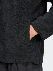 adidas Originals Black Trefoil Essentials Teddy Fleece - Image 5 of 6