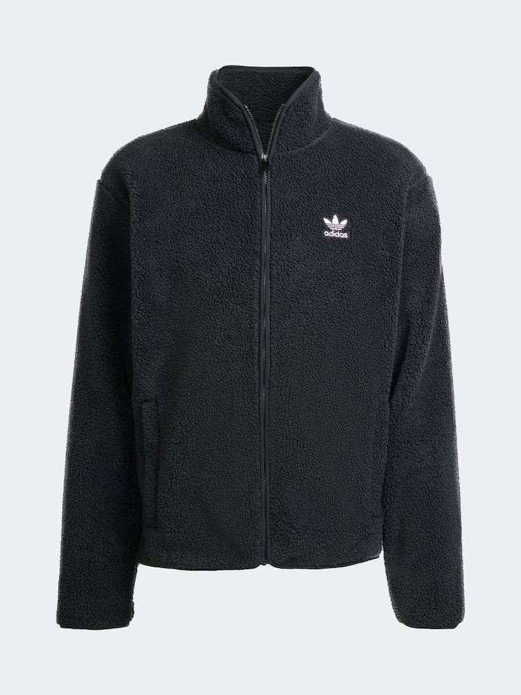 adidas Originals Black Trefoil Essentials Teddy Fleece - Image 6 of 6