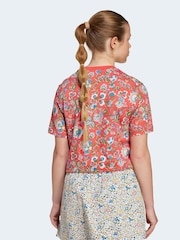 adidas Originals Red X Liberty London Kids T-Shirt - Image 2 of 5
