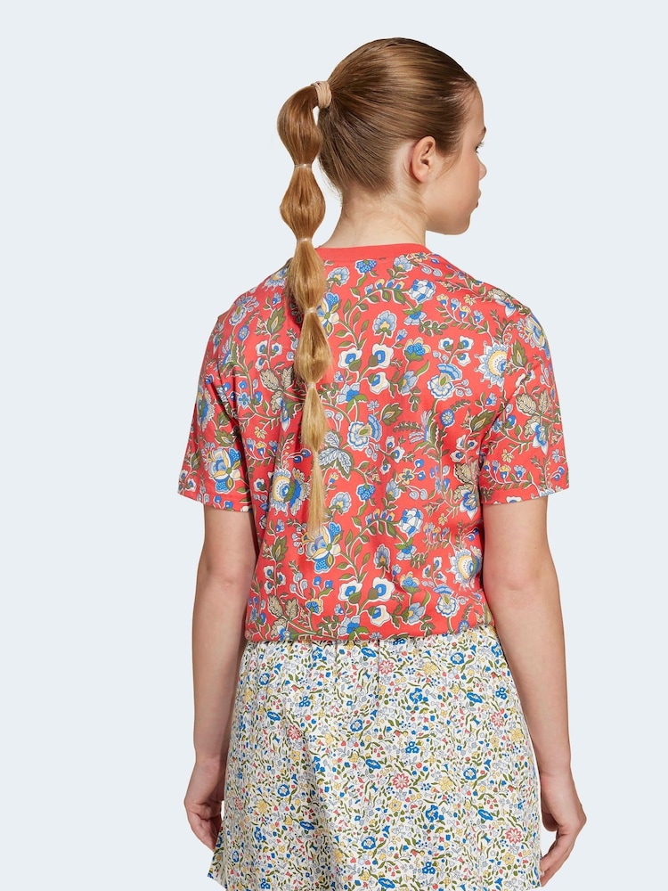 adidas Originals Red X Liberty London Kids T-Shirt - Image 2 of 5