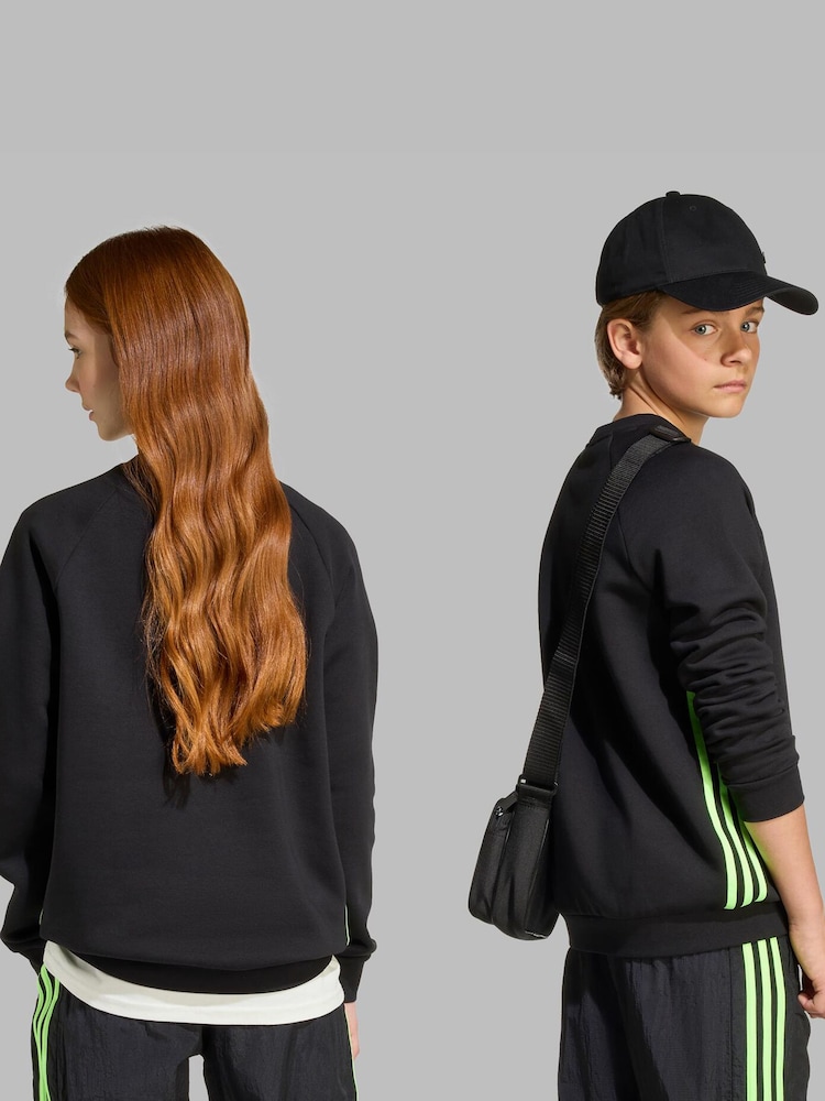 adidas Originals Black Loose Sweatshirt Kids - Image 2 of 8