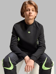 adidas Originals Black Loose Sweatshirt Kids - Image 7 of 8