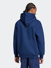 adidas Originals Blue Loose Trefoil Essentials Hoodie - Image 2 of 6