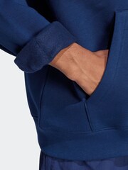 adidas Originals Blue Loose Trefoil Essentials Hoodie - Image 5 of 6