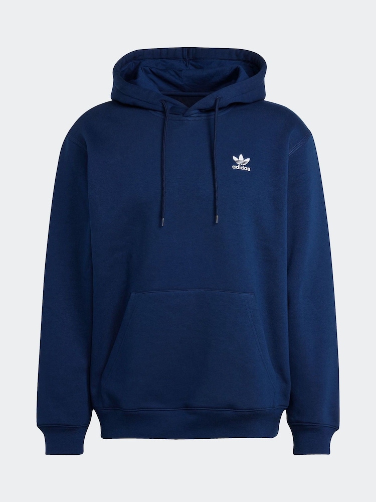adidas Originals Blue Loose Trefoil Essentials Hoodie - Image 6 of 6