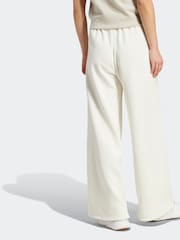 adidas White ALL SZN Fleece Loose Wide Leg Trousers - Image 2 of 6