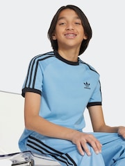 adidas Originals Blue Adicolor 3-Stripes T-Shirt Kids - Image 1 of 5