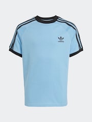 adidas Originals Blue Adicolor 3-Stripes T-Shirt Kids - Image 5 of 5