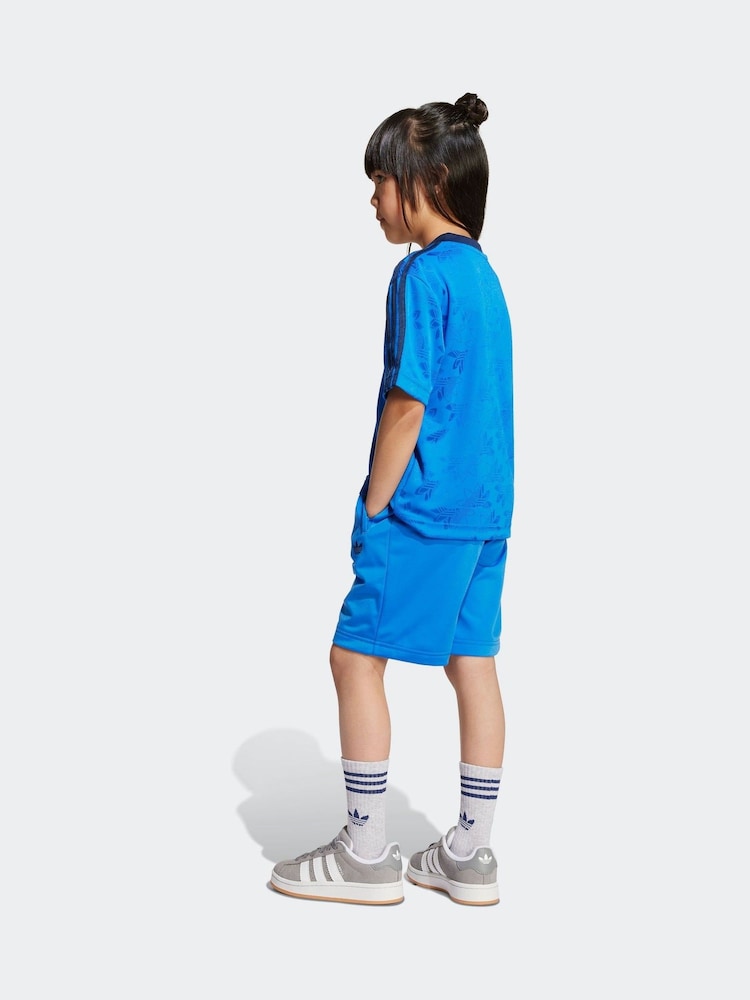 adidas Originals Blue Little Kids T-Shirt and Shorts Set - Image 2 of 8 adidas Originals Blue Little Kids T-Shirt and Shorts Set - Image 2 of 8