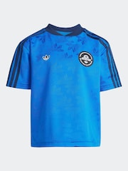 adidas Originals Blue Little Kids T-Shirt and Shorts Set - Image 7 of 8