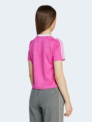 adidas Originals Pink Cropped T-Shirt Kids - Image 2 of 6