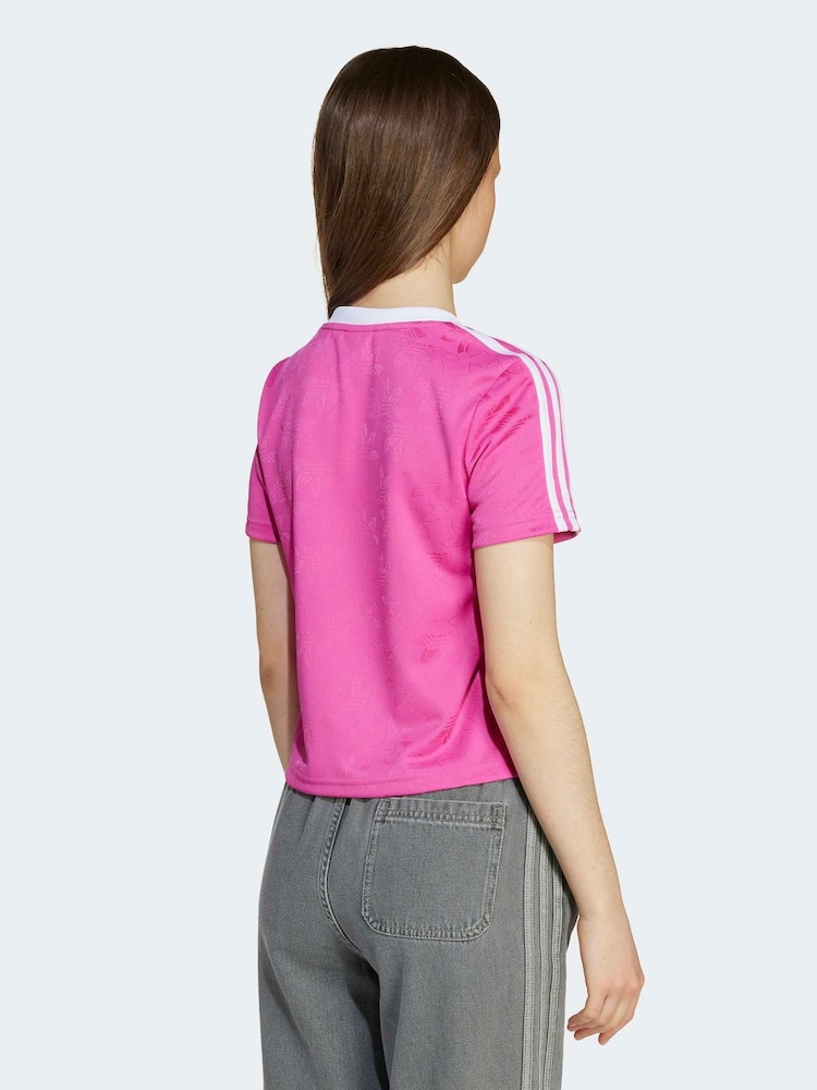 adidas Originals Pink Cropped T-Shirt Kids - Image 2 of 6