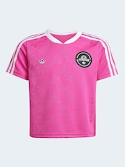 adidas Originals Pink Cropped T-Shirt Kids - Image 6 of 6