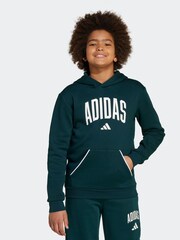 Grün - adidas Essentials Collegiate Hoodie Kids - Bild 1 von 5
