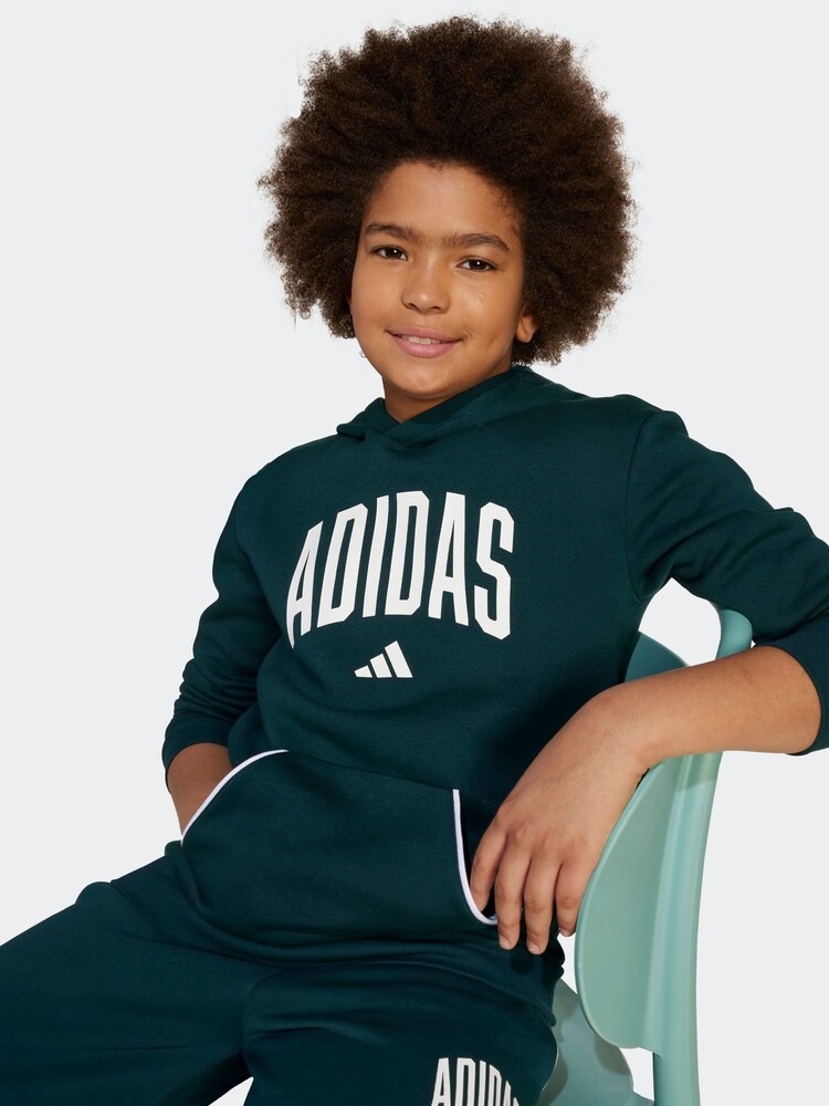 Grün - adidas Essentials Collegiate Hoodie Kids - Bild 5 von 5