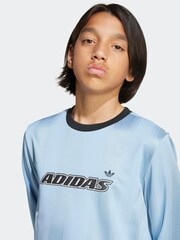 adidas Originals Blue Long Sleeve Kids Top - Image 4 of 6