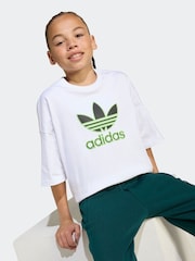 adidas Originals White Oversize Trefoil T-Shirt - Image 3 of 5
